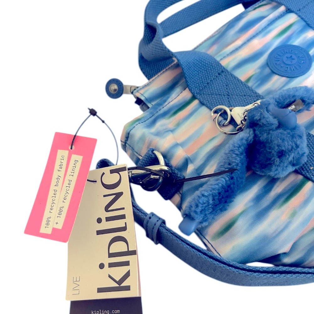 Kipling Blue Abstract Minta Bag - Picture 6 of 8